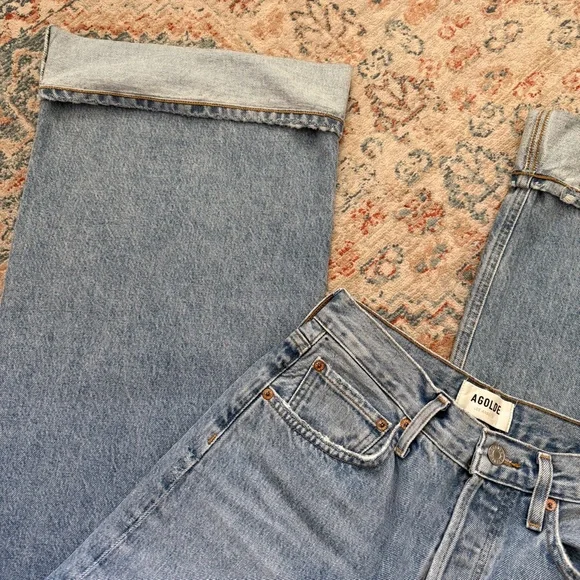 Agolde Dame High Rise Wide Leg Denim Jeans — Size 25 - Picture 4 of 7